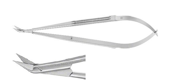 Мікроножиці делікатні загнуті 25° 165 мм